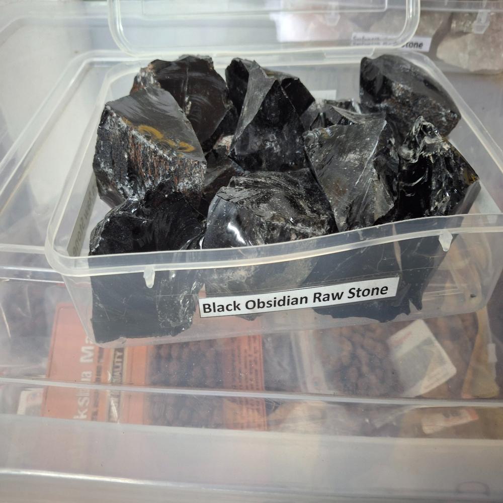 Black Obsidian Rough Stone - Shape: Many Shape