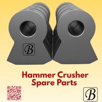 Alloy Crusher Hammer - Manganese Steel, Standard Size, Black Color | Painted And Coated Surface For Enhanced Durability
