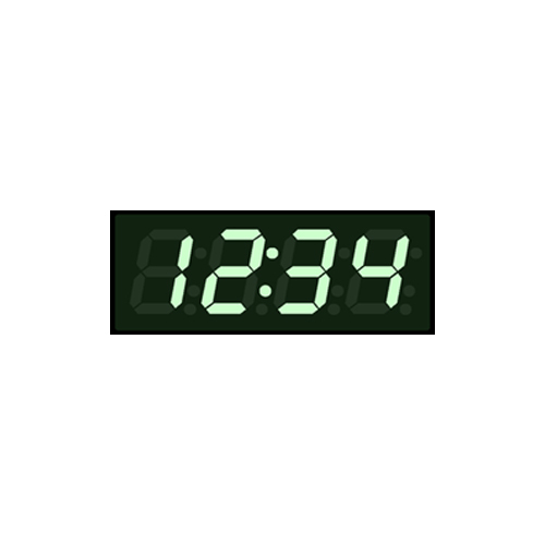 Green Color Digital Clock