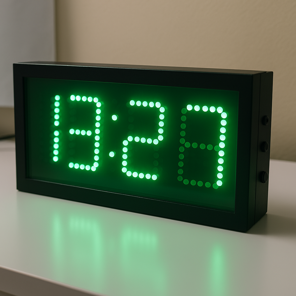 Green Color Digital Clock