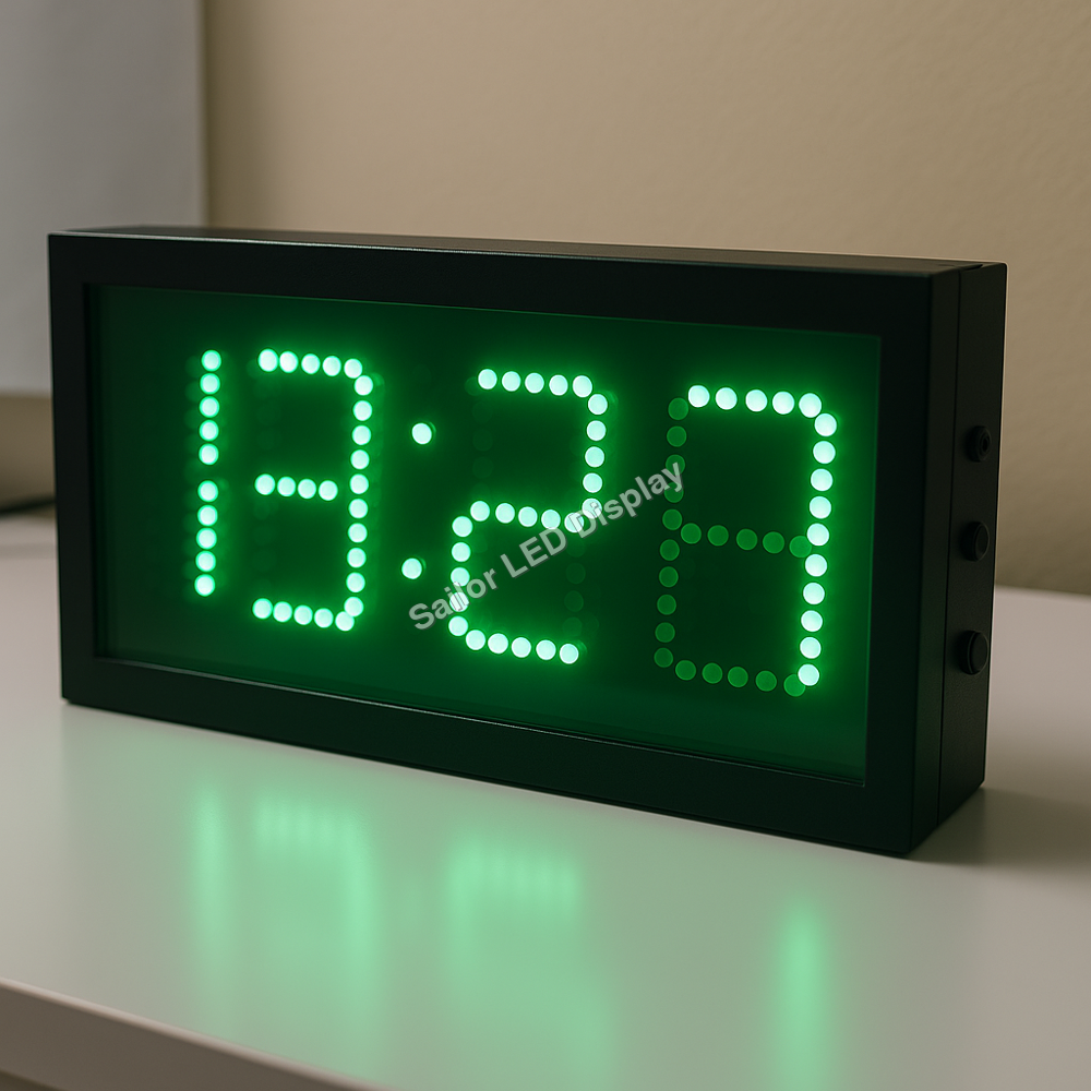 Green Color Digital Clock - Battery Life: 1 Years