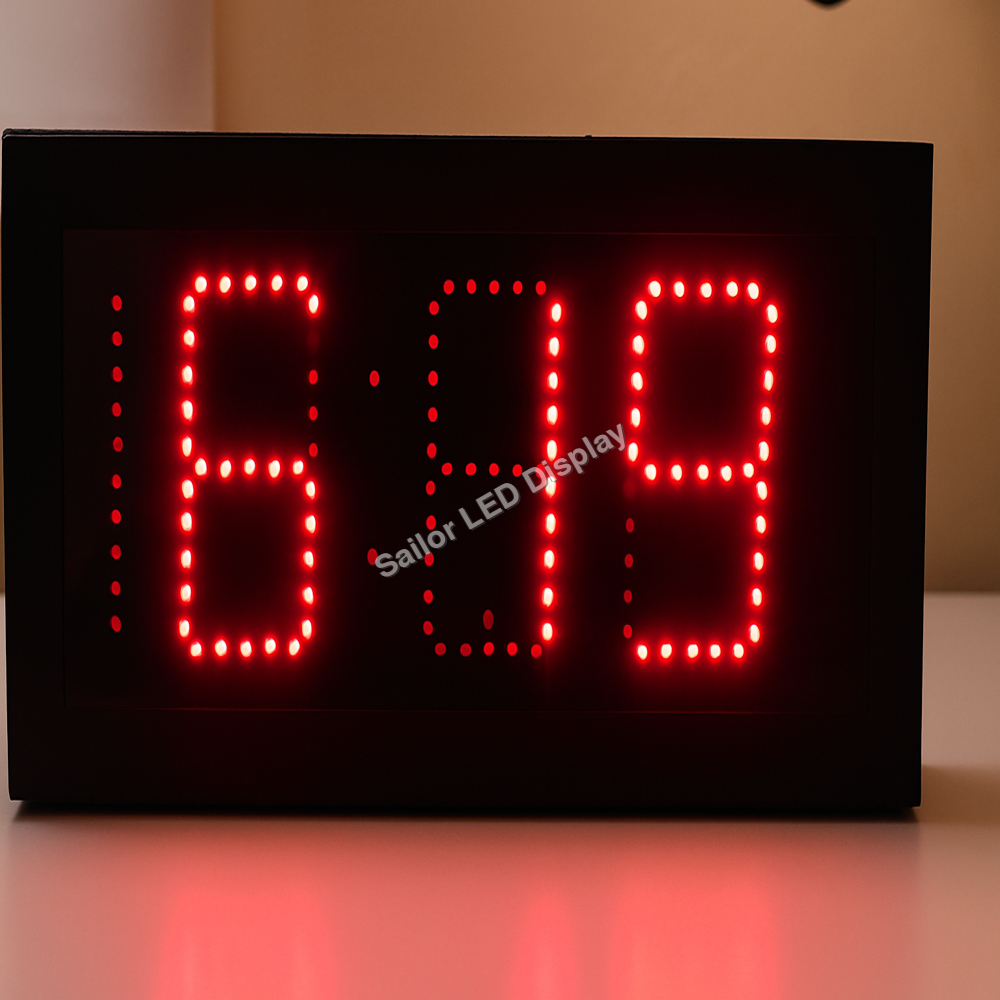 Red Color Digital Clock
