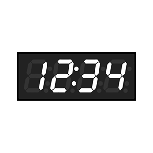 White Color Digital Clock