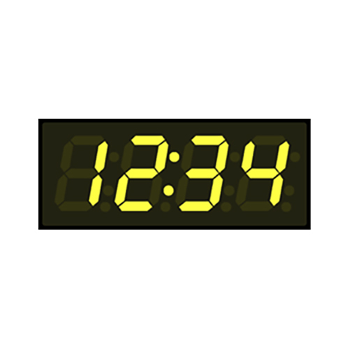 Yellow Color Digital Clock