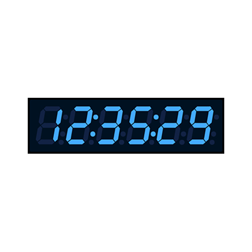 Blue Color Digital Clock