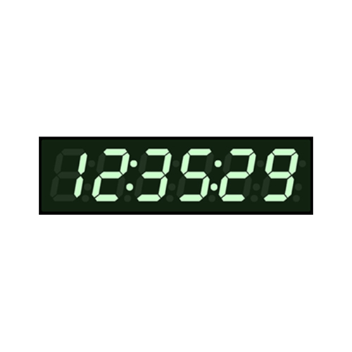 Green Color Digital Clock