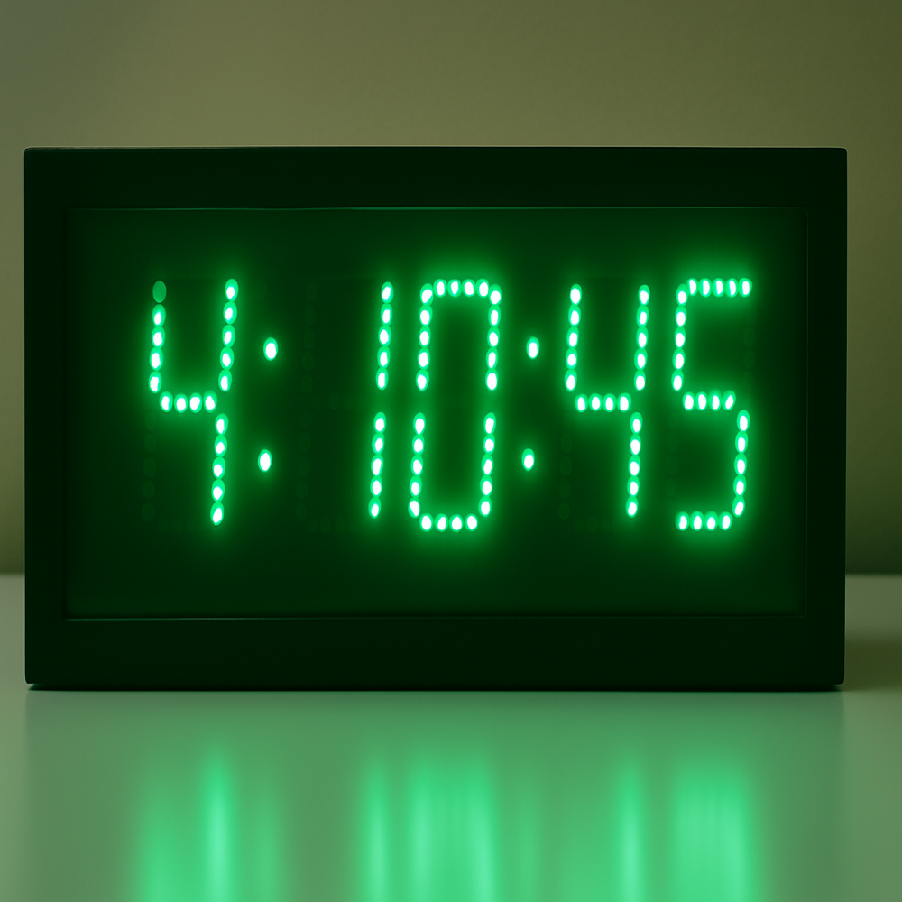 Green Color Digital Clock - Features: High Quality