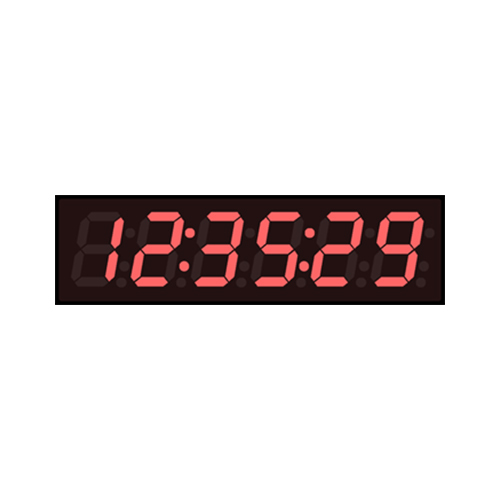 Red Color Digital Clock
