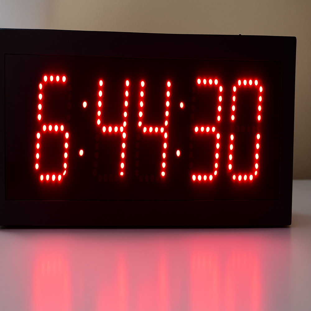 Red Color Digital Clock