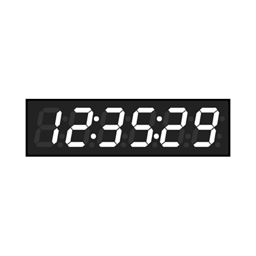 White Color Digital Clock - Features: High Quality