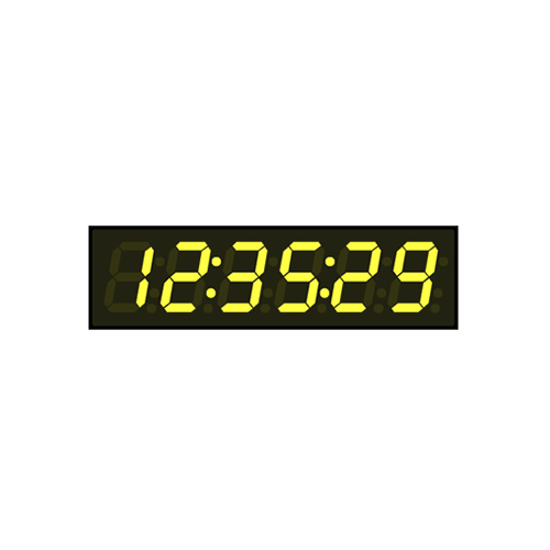 Digital Clock (Yellow Color)