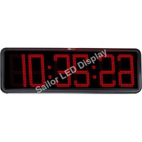 Color Digital Clock (30 x 12 inch Red )