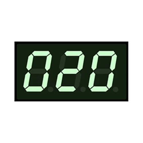 Green Color Token Number Display