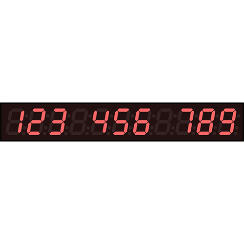 Token Number Display (Three Digit Three Counter-Red Color)
