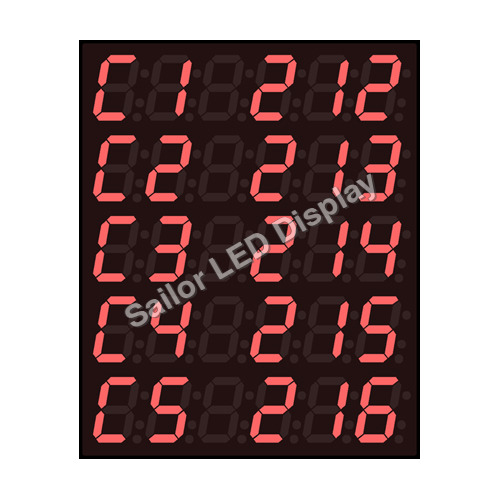 Red Color Token Number Display