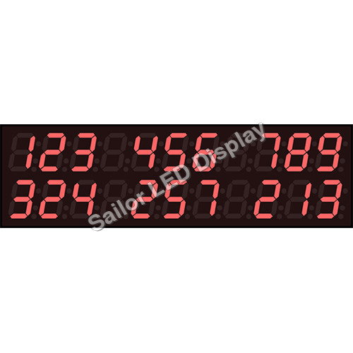 Token Number Display (Three Digit Three Counter -Red Color)