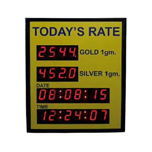 Red Color Gold Rate Display - Size: Various Available