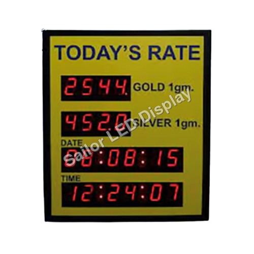Red Color Gold Rate Display - Size: Various Available