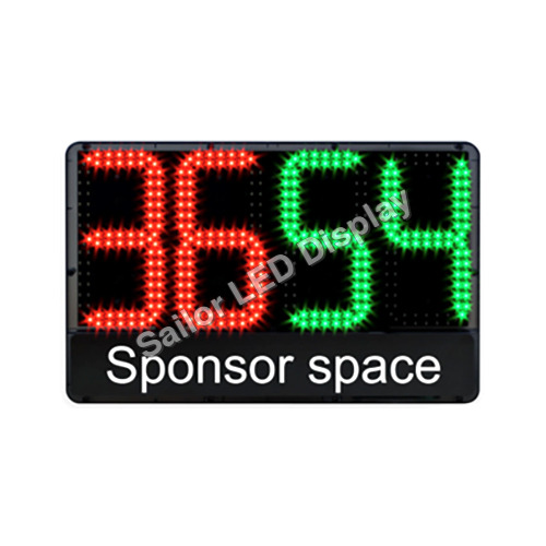 Red And Green Color Football Player Substitution Display