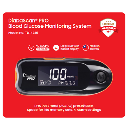 Diabascan Pro Blood Glucose Monitoring System - Attributes: High Quality