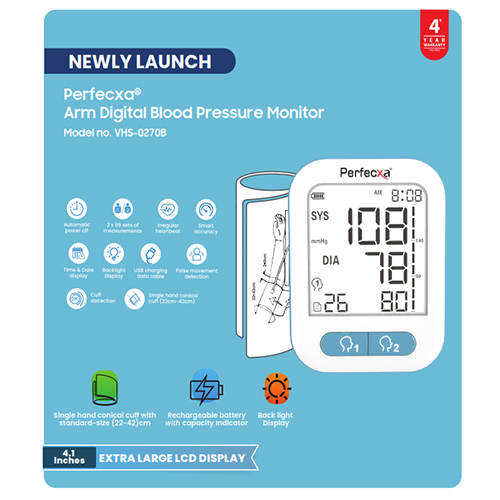 Perfecxa Arm Digital Blood Pressure Monitor - Accuracy: 100 %