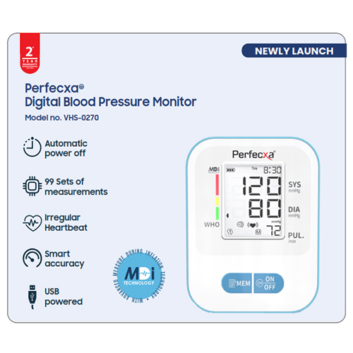 Perfecxa Digital Blood Pressure Monitor - Attributes: High Quality