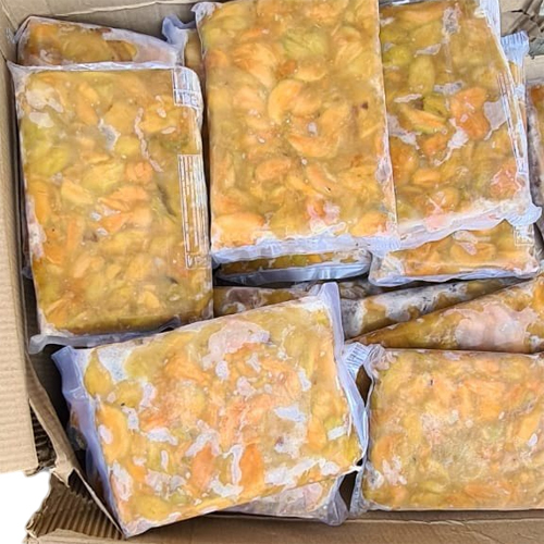 Frozen Chikoo Slices - Color: Yellow