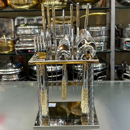 24pcs Luxury Steel Cutlery Stand