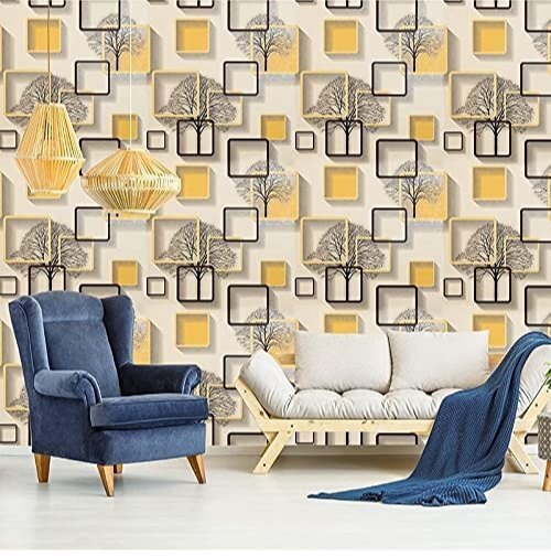 3d Abstract Design Pvc Self Adhesive Wallpaper - Pvc Material, 45x500 Cm Dimensions | Waterproof, Modern Style, Ideal For Industrial Use