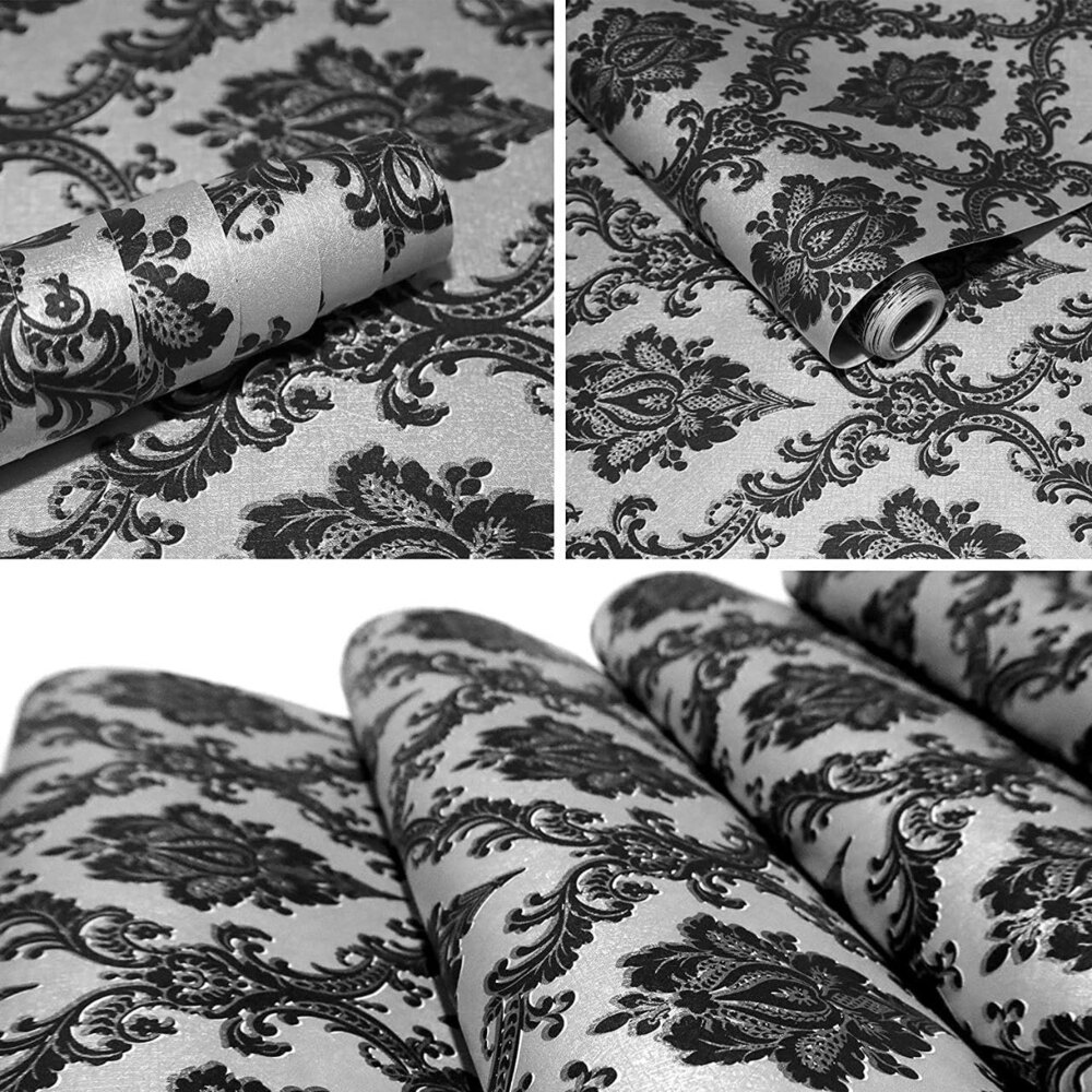 PVC Royal Grey Peel Off Stickers WallPaper