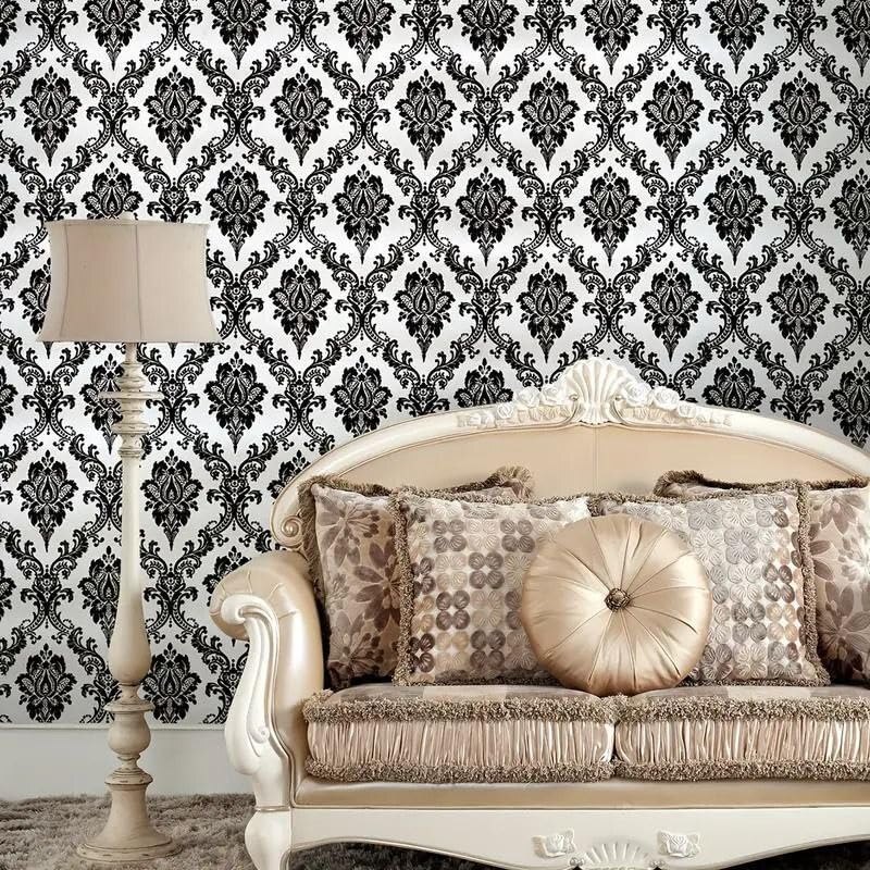 PVC Royal Grey Peel Off Stickers WallPaper