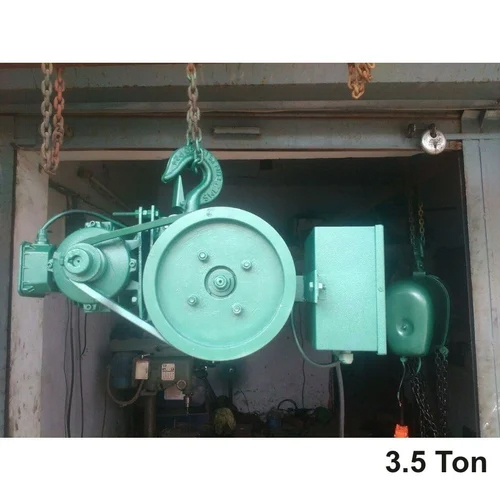 3.5 Ton V Belt Type Electric Chain Hoist - Color: Green