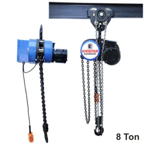 8 Ton Electric Trolley Chain Hoist - Color: Blue & Black