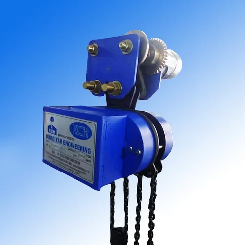 3 Ton Electric Chain Hoist With Electric Trolley - Color: Blue