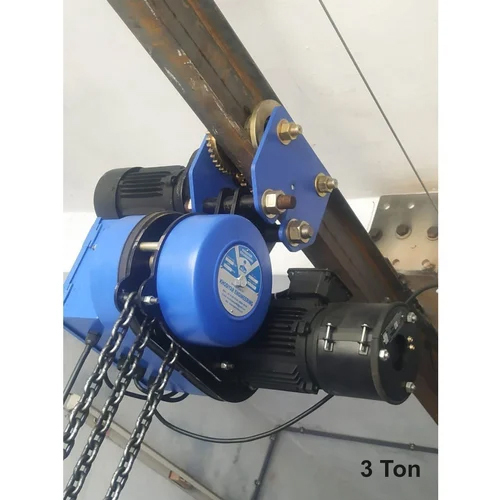 3 Ton Motorized Chain Hoist - Color: Blue