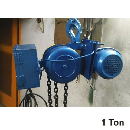 1 Ton Motorized Chain Hoist - Color: Blue
