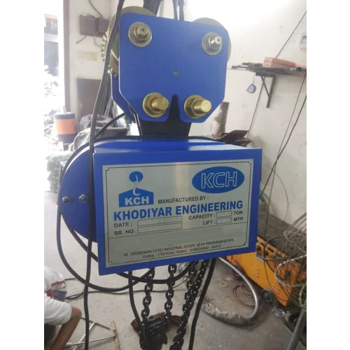 6 Ton Electric Motorized Chain Hoist - Color: Blue