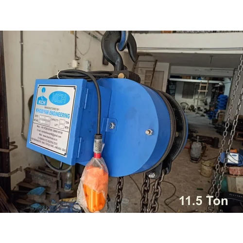 11.5 Ton High Performance Electric Chain Hoist - Color: Blue