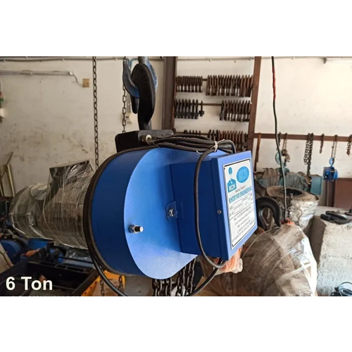 6 Ton Medium Duty Chain Electric Hoist - Color: Blue