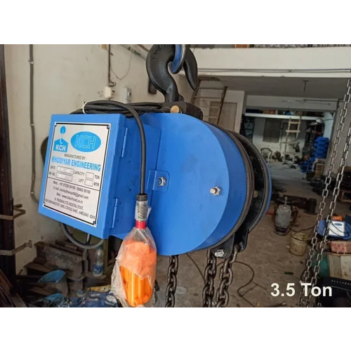 3.5 Ton Electric Chain Hoist - Color: Blue