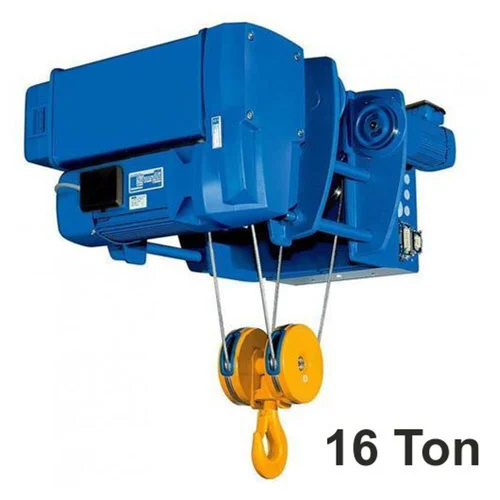 16 Ton Heavy Duty Electric Wire Rope Hoist - Color: Blue