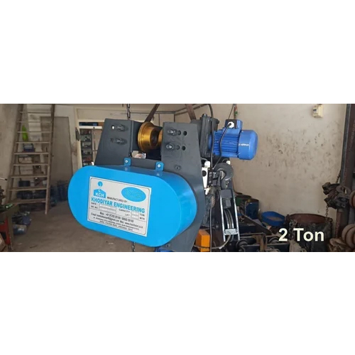 2 Ton Electric Wire Rope Hoist - Color: Blue