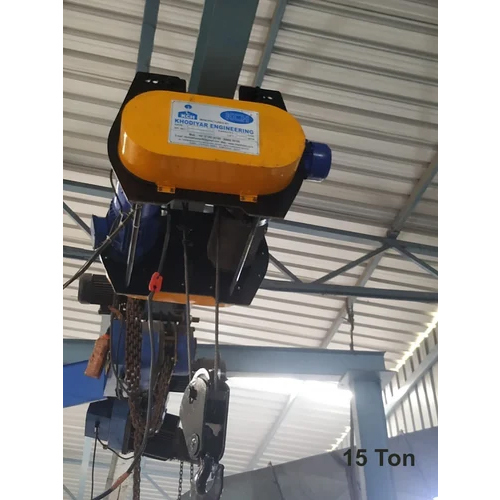 15 Ton Monorail Wire Rope Hoist - Color: Yellow