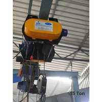 15 Ton Monorail Wire Rope Hoist - Color: Yellow
