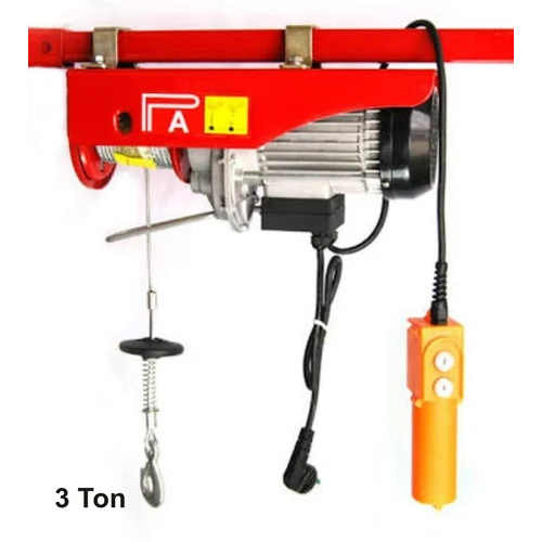 3 Ton Mini Electric Chain Hoist - Color: Red