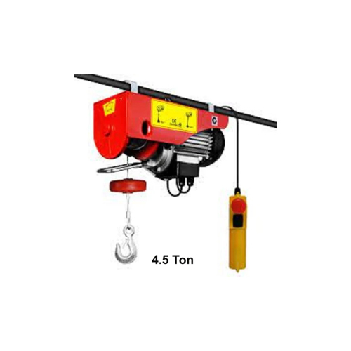 4.5 Ton Industrial Mini Electric Wire Rope Hoist - Color: Red