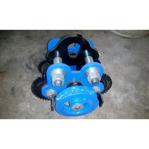 2 Ton Geared Trolley - Color: Blue