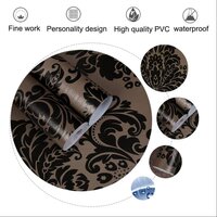 PVC Royal Brown Peel Off Stickers Wallpaper