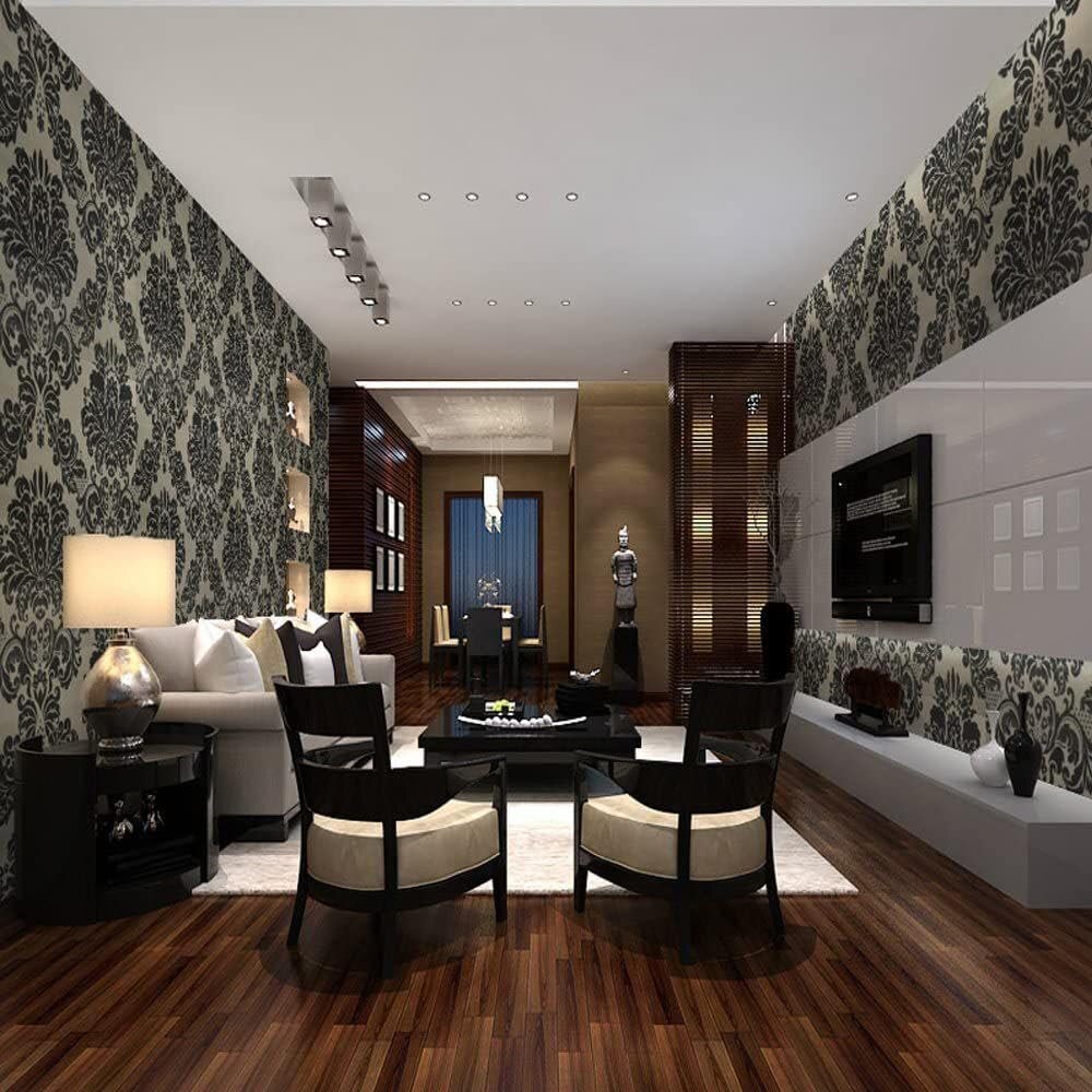 PVC Royal Brown Peel Off Stickers Wallpaper
