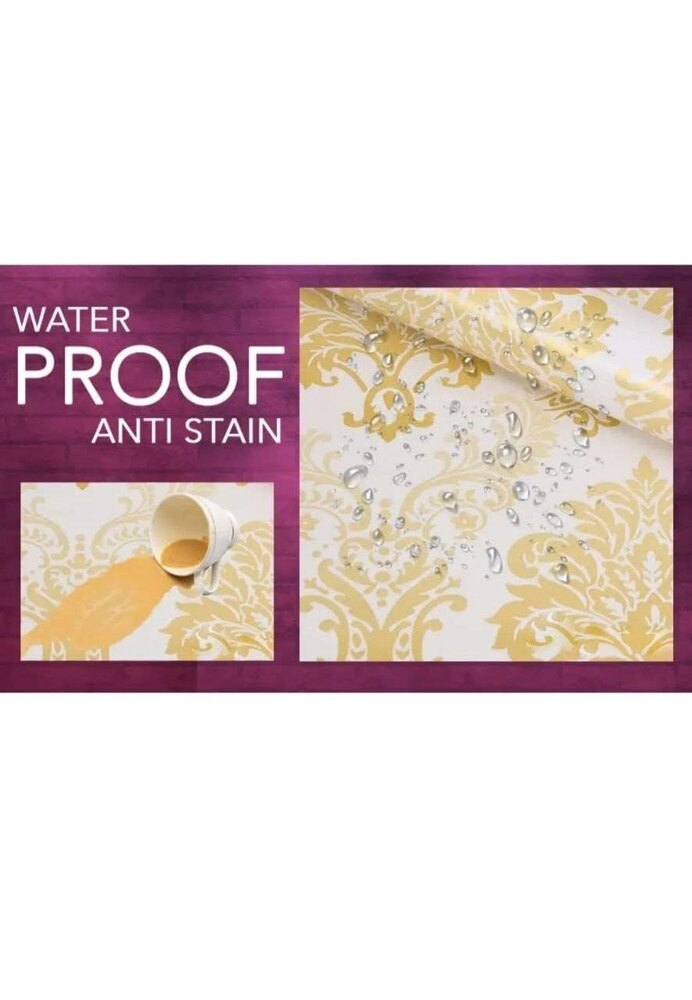 PVC Royal Golden Peel Off Stickers Wallpaper